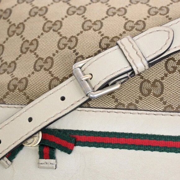 GUCCI Sherry GG Pattern 2way Shoulder HandBag Canvas Leather BN WE - Picture 6 of 15